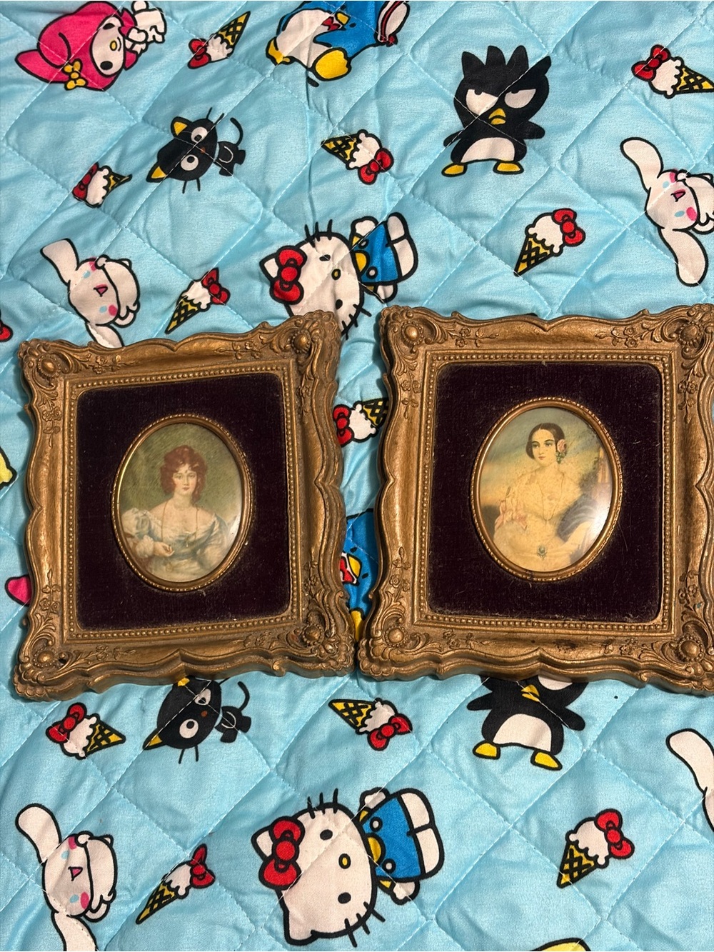 Ornate Gold Framed Portrait Wall Art - Set of 2